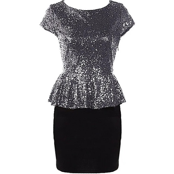 Rickety Rack | Dresses | Rickety Rack 21 Silver Sequin Cap Sleeve ...